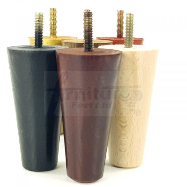 4x WOOD REPLACEMENT FURNITURE CHAIR LEGS M8(8mm) SOFA - SETTEE FEET 100mm HIGH - Image 5
