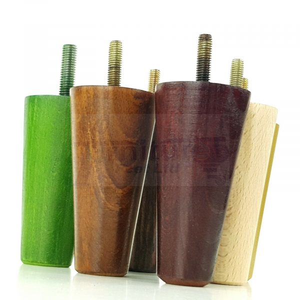 4x WOOD REPLACEMENT FURNITURE CHAIR LEGS M8(8mm) SOFA - SETTEE FEET 100mm HIGH - Image 6