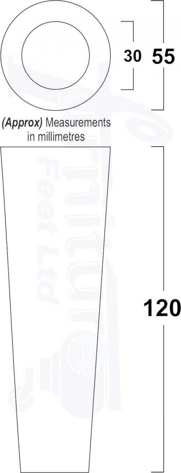 4x WOOD REPLACEMENT FURNITURE CHAIR LEGS M8(8mm) SOFA - SETTEE FEET 120mm HIGH - Image 2