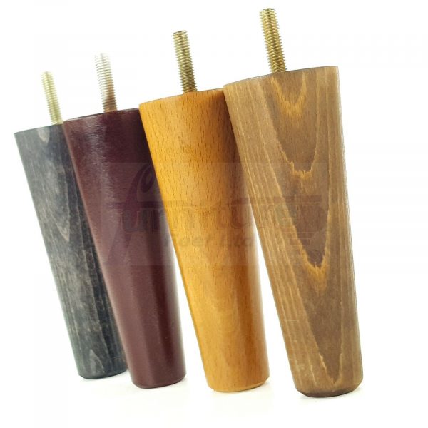 4x WOOD REPLACEMENT FURNITURE CHAIR LEGS M8(8mm) SOFA - SETTEE FEET 120mm HIGH - Image 3