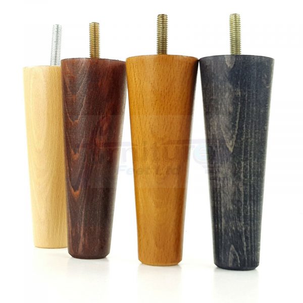 4x WOOD REPLACEMENT FURNITURE CHAIR LEGS M8(8mm) SOFA - SETTEE FEET 120mm HIGH - Image 4