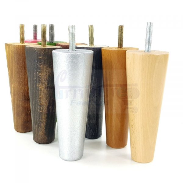 4x WOOD REPLACEMENT FURNITURE CHAIR LEGS M8(8mm) SOFA - SETTEE FEET 120mm HIGH - Image 5