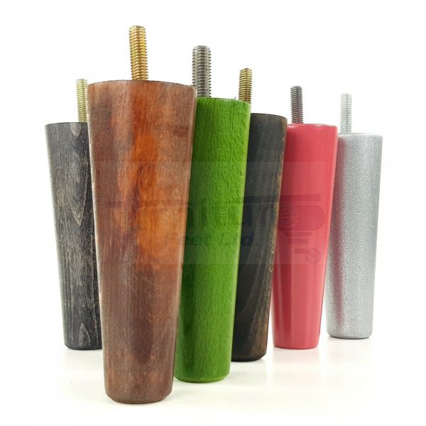 4x WOOD REPLACEMENT FURNITURE CHAIR LEGS M8(8mm) SOFA - SETTEE FEET 120mm HIGH - Image 7