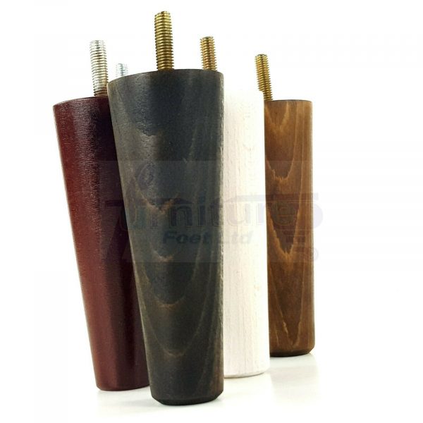 4x WOOD REPLACEMENT FURNITURE CHAIR LEGS M8(8mm) SOFA - SETTEE FEET 125mm HIGH - Image 3