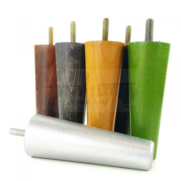 4x WOOD REPLACEMENT FURNITURE CHAIR LEGS M8(8mm) SOFA - SETTEE FEET 125mm HIGH - Image 7