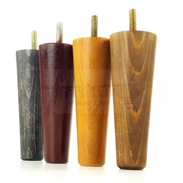 4x WOOD REPLACEMENT FURNITURE CHAIR LEGS M8(8mm) SOFA - SETTEE FEET 135mm HIGH - Image 3
