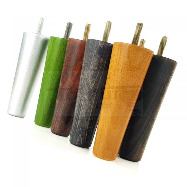 4x WOOD REPLACEMENT FURNITURE CHAIR LEGS M8(8mm) SOFA - SETTEE FEET 135mm HIGH - Image 6