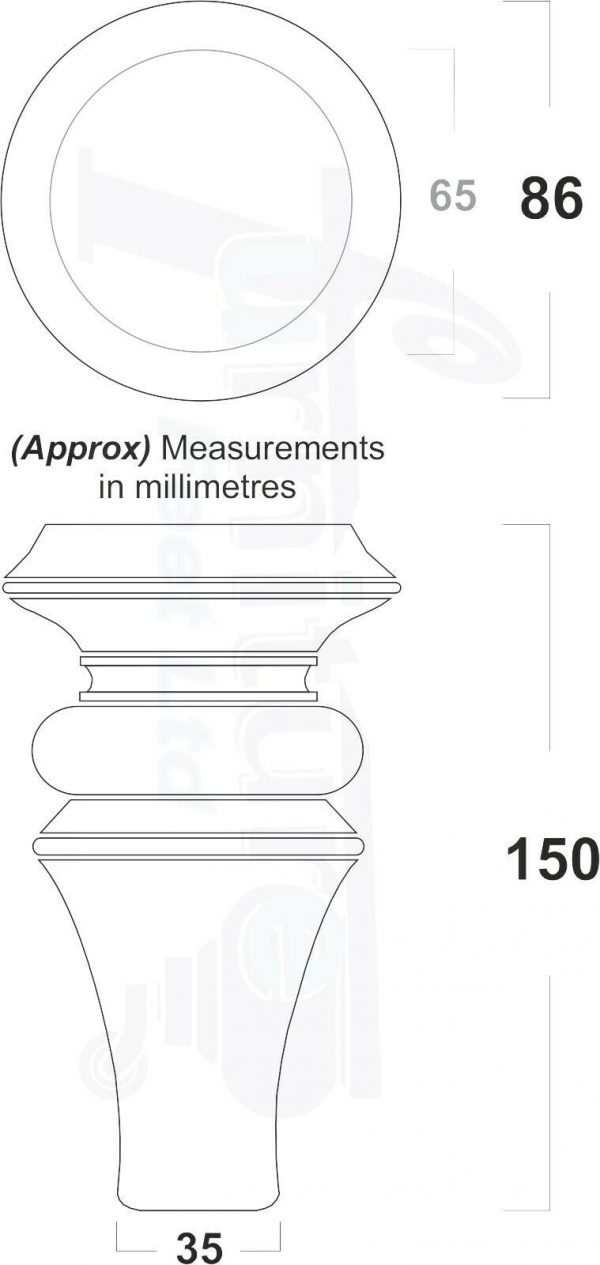 4x WOOD REPLACEMENT FURNITURE CHAIR LEGS M8(8mm) SOFA - SETTEE FEET 150mm HIGH - Image 2