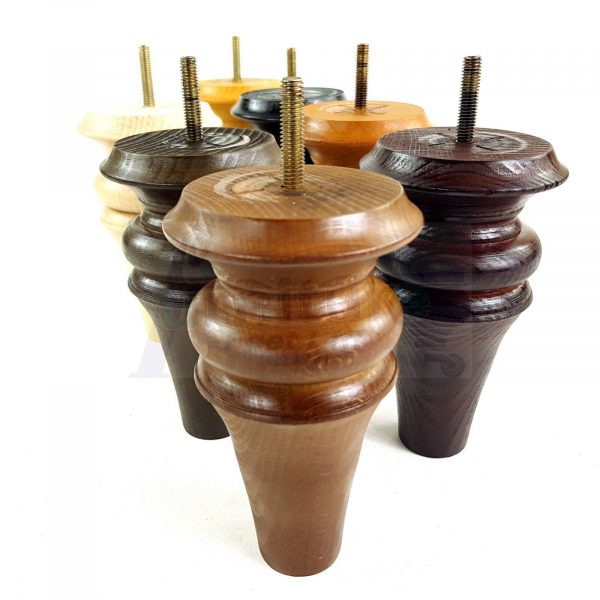 4x WOOD REPLACEMENT FURNITURE CHAIR LEGS M8(8mm) SOFA - SETTEE FEET 150mm HIGH - Image 5