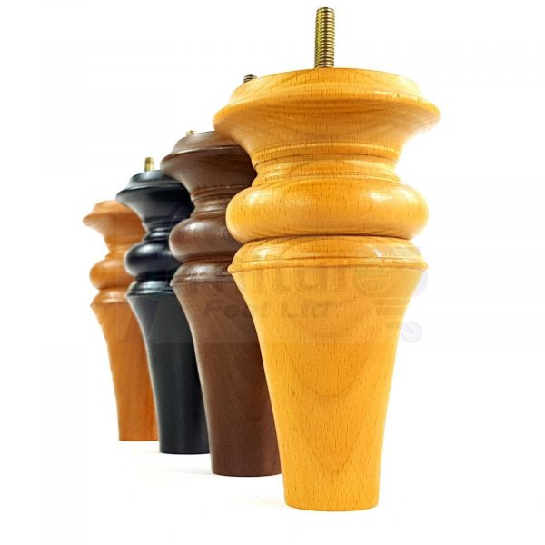 4x WOOD REPLACEMENT FURNITURE CHAIR LEGS M8(8mm) SOFA - SETTEE FEET 150mm HIGH - Image 7