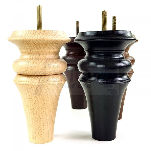 4x WOOD REPLACEMENT FURNITURE CHAIR LEGS M8(8mm) SOFA - SETTEE FEET 150mm HIGH - Image 8