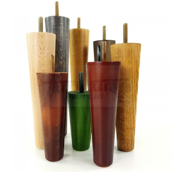 4x WOOD REPLACEMENT FURNITURE CHAIR LEGS M8(8mm) SOFA - SETTEE FEET 220mm HIGH - Image 11