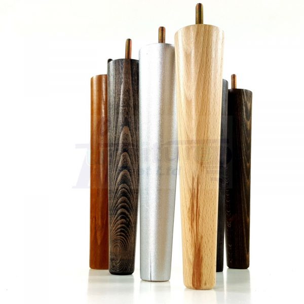 4x WOOD REPLACEMENT FURNITURE CHAIR LEGS M8(8mm) SOFA - SETTEE FEET 220mm HIGH - Image 3