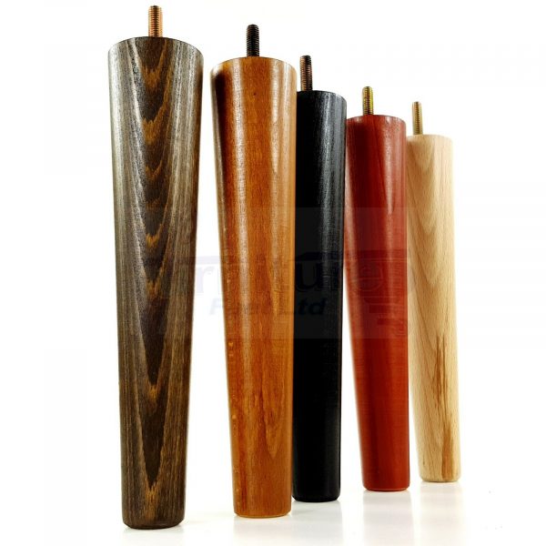 4x WOOD REPLACEMENT FURNITURE CHAIR LEGS M8(8mm) SOFA - SETTEE FEET 220mm HIGH - Image 4