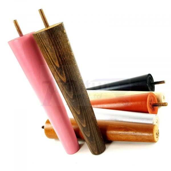 4x WOOD REPLACEMENT FURNITURE CHAIR LEGS M8(8mm) SOFA - SETTEE FEET 220mm HIGH - Image 7