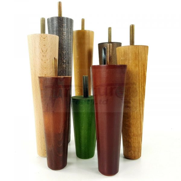 4x WOOD REPLACEMENT FURNITURE CHAIR LEGS M8(8mm) SOFA - SETTEE FEET 240mm HIGH - Image 11