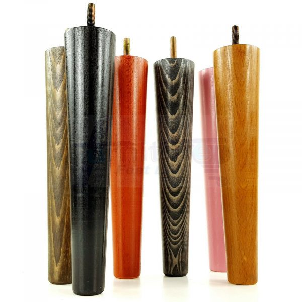 4x WOOD REPLACEMENT FURNITURE CHAIR LEGS M8(8mm) SOFA - SETTEE FEET 240mm HIGH - Image 7