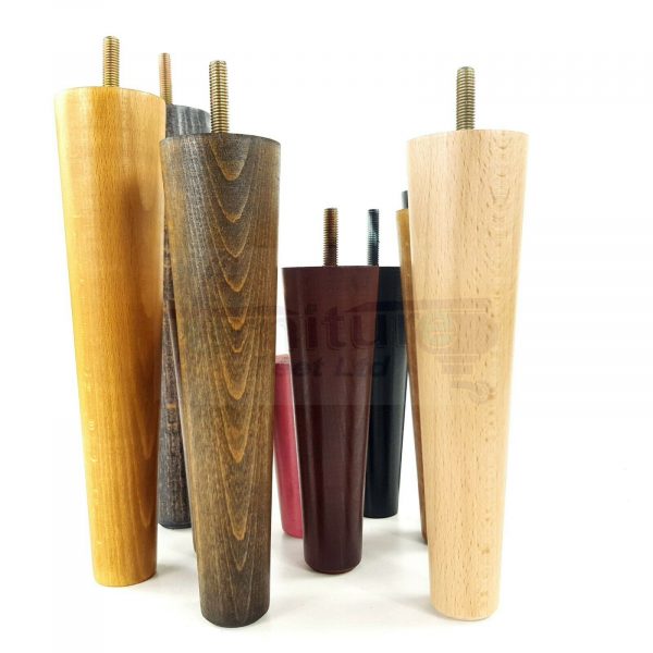 4x WOOD REPLACEMENT FURNITURE CHAIR LEGS M8(8mm) SOFA - SETTEE FEET 80mm HIGH - Image 10