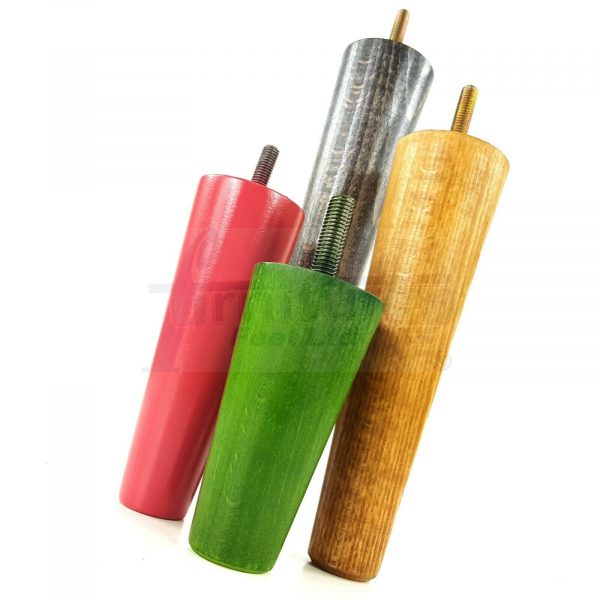 4x WOOD REPLACEMENT FURNITURE CHAIR LEGS M8(8mm) SOFA - SETTEE FEET 80mm HIGH - Image 11