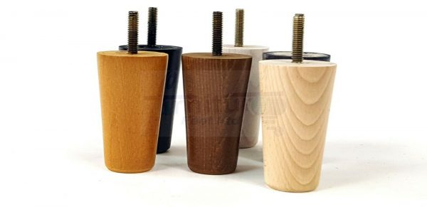 4x WOOD REPLACEMENT FURNITURE CHAIR LEGS M8(8mm) SOFA - SETTEE FEET 80mm HIGH - Image 3