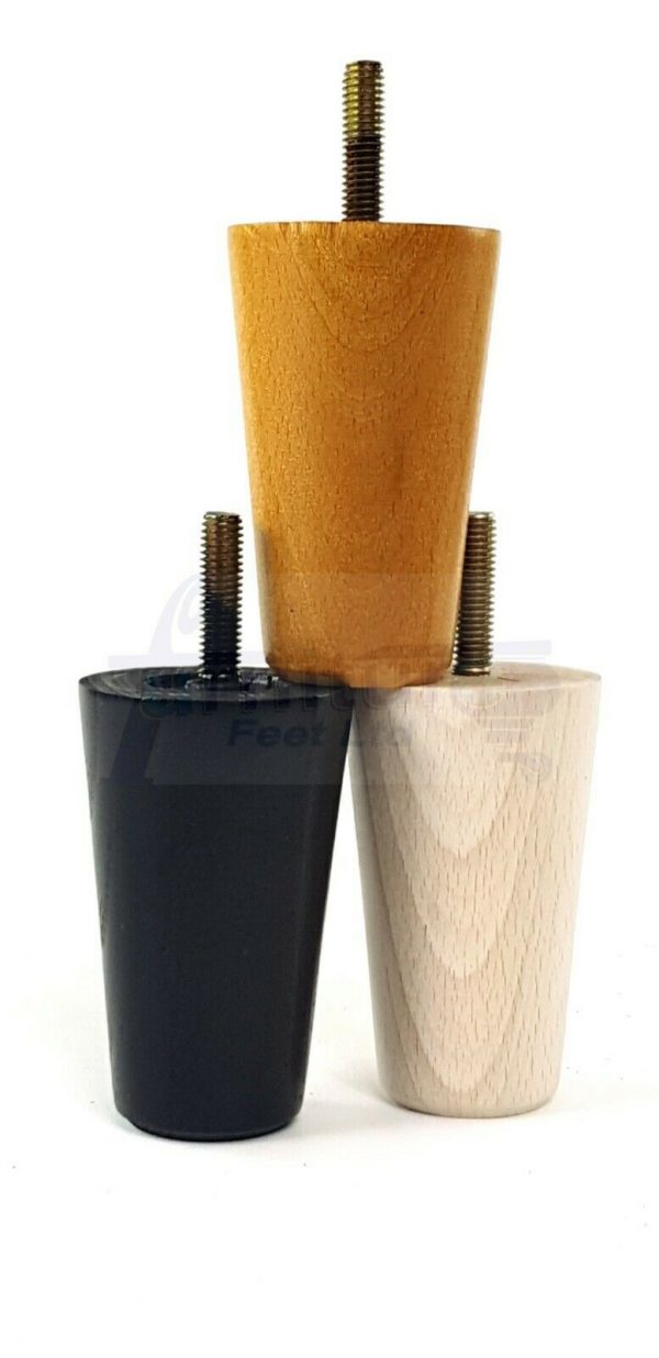 4x WOOD REPLACEMENT FURNITURE CHAIR LEGS M8(8mm) SOFA - SETTEE FEET 80mm HIGH - Image 7
