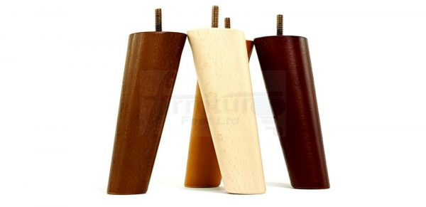 4x WOODEN ANGLED SOFA LEGS 150mm High CHAIR FURNITURE REPLACEMENT FEET M8(8mm) - Image 5