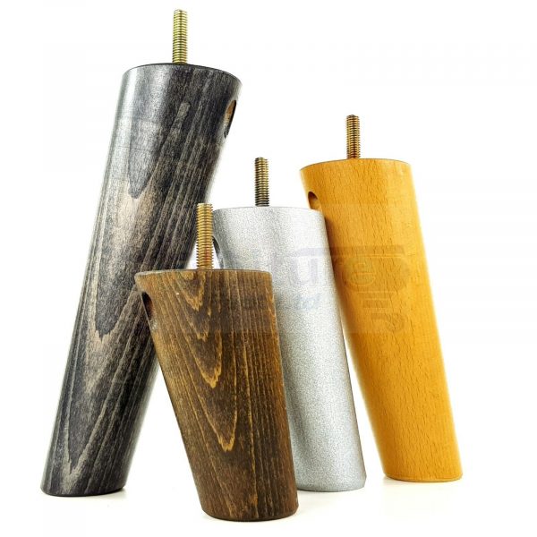 4x WOODEN ANGLED SOFA LEGS 160mm High CHAIR FURNITURE REPLACEMENT FEET M8(8mm) - Image 10