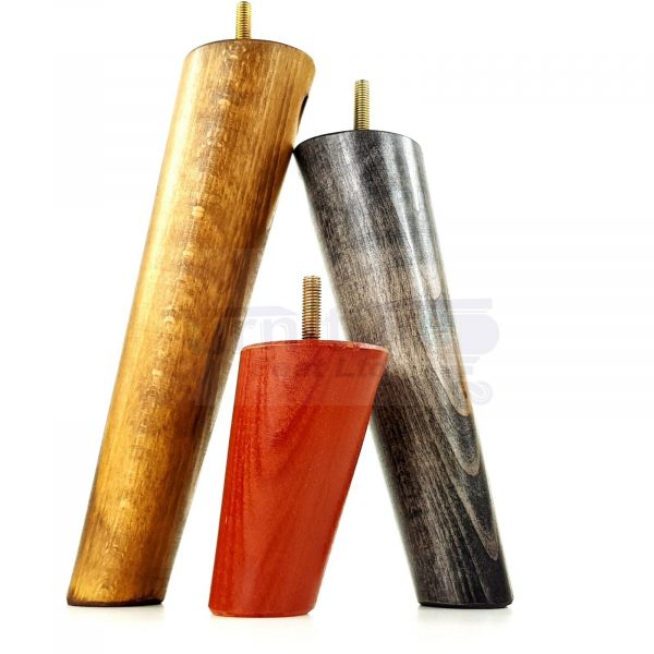 4x WOODEN ANGLED SOFA LEGS 180mm High CHAIR FURNITURE REPLACEMENT FEET M8(8mm) - Image 11