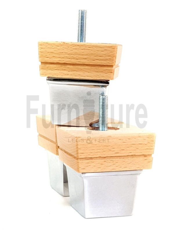4x Wood Furniture Sofa Leg M8 Replacement Chair, Settee Feet & Slipper Cup 75mm - Image 10
