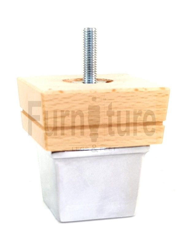 4x Wood Furniture Sofa Leg M8 Replacement Chair, Settee Feet & Slipper Cup 75mm - Image 4