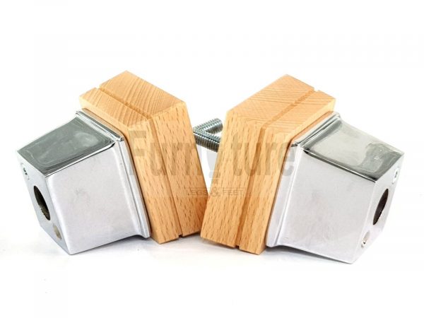 4x Wood Furniture Sofa Leg M8 Replacement Chair, Settee Feet & Slipper Cup 75mm - Image 5