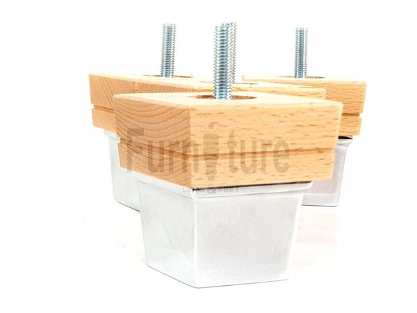 4x Wood Furniture Sofa Leg M8 Replacement Chair, Settee Feet & Slipper Cup 75mm - Image 6