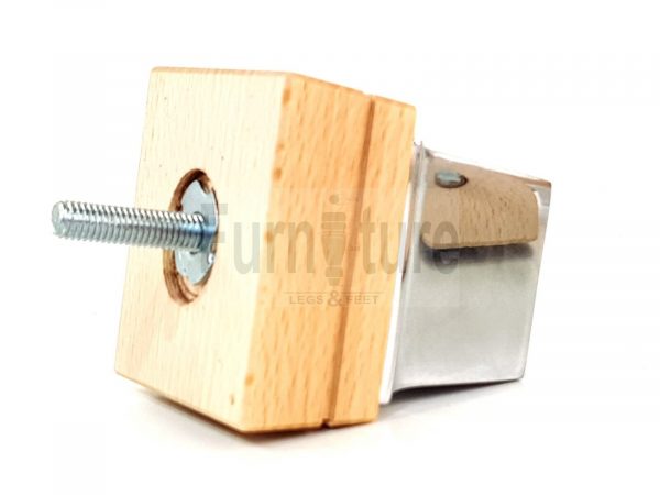 4x Wood Furniture Sofa Leg M8 Replacement Chair, Settee Feet & Slipper Cup 75mm - Image 8