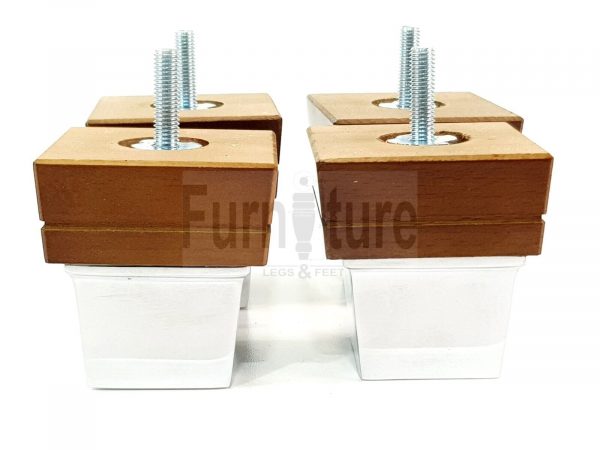 4x Wood Furniture Sofa Leg M8 Replacement Chair, Settee Feet & Slipper Cup 75mm - Image 10