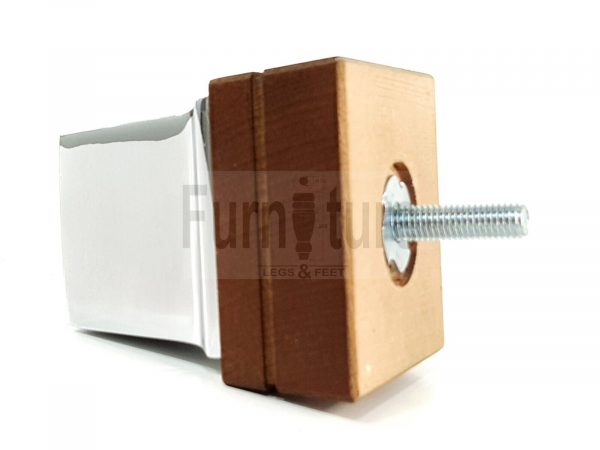 4x Wood Furniture Sofa Leg M8 Replacement Chair, Settee Feet & Slipper Cup 75mm - Image 4