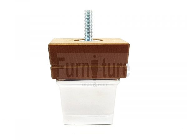 4x Wood Furniture Sofa Leg M8 Replacement Chair, Settee Feet & Slipper Cup 75mm - Image 7