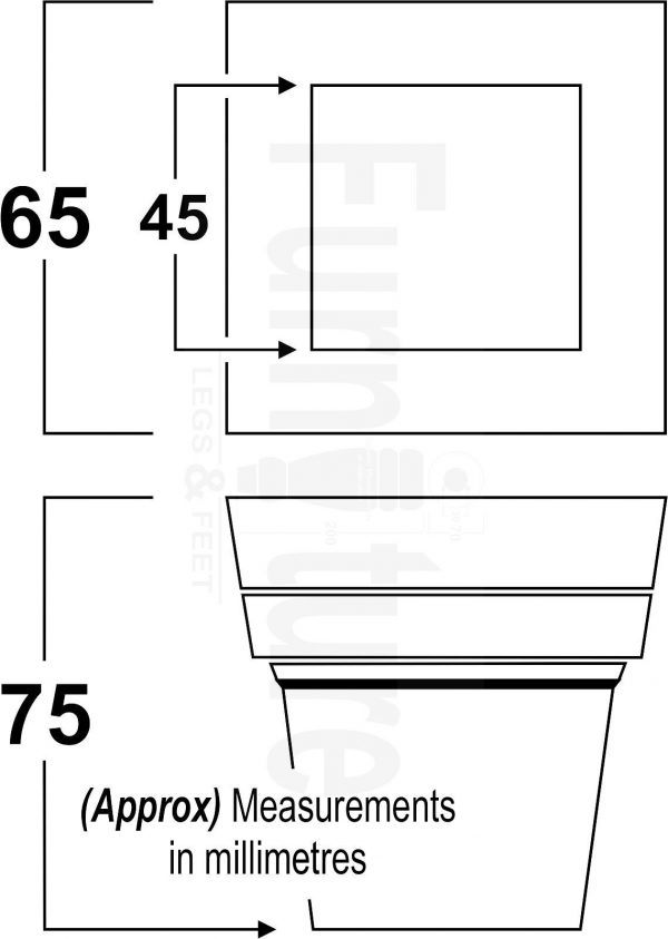 4x Wood Furniture Sofa Leg M8 Replacement Chair, Settee Feet & Slipper Cup 75mm - Image 2