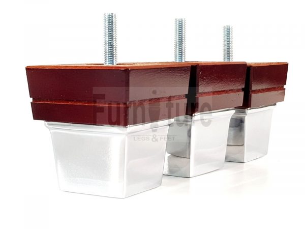 4x Wood Furniture Sofa Leg M8 Replacement Chair, Settee Feet & Slipper Cup 75mm - Image 3