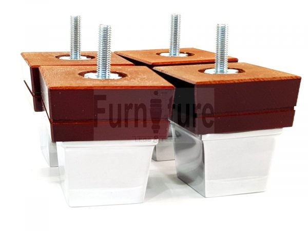 4x Wood Furniture Sofa Leg M8 Replacement Chair, Settee Feet & Slipper Cup 75mm - Image 6