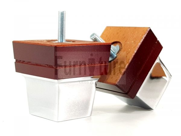 4x Wood Furniture Sofa Leg M8 Replacement Chair, Settee Feet & Slipper Cup 75mm - Image 8