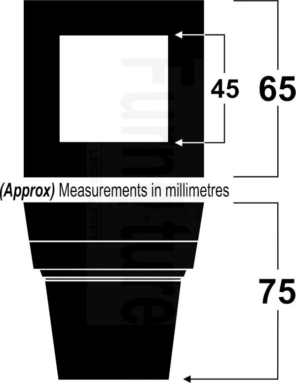 4x Wood Furniture Sofa Leg M8 Replacement Chair, Settee Feet & Slipper Cup 75mm - Image 2