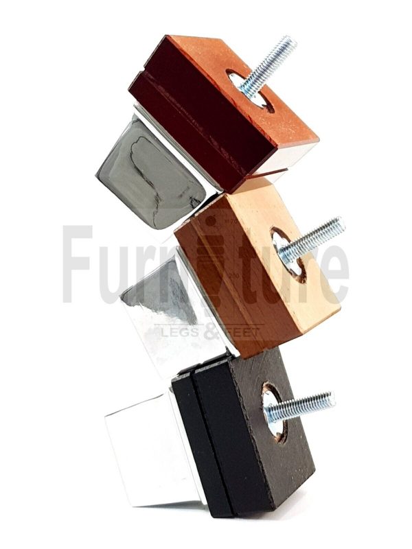 4x Wood Furniture Sofa Leg M8 Replacement Chair, Settee Feet & Slipper Cup 75mm - Image 4