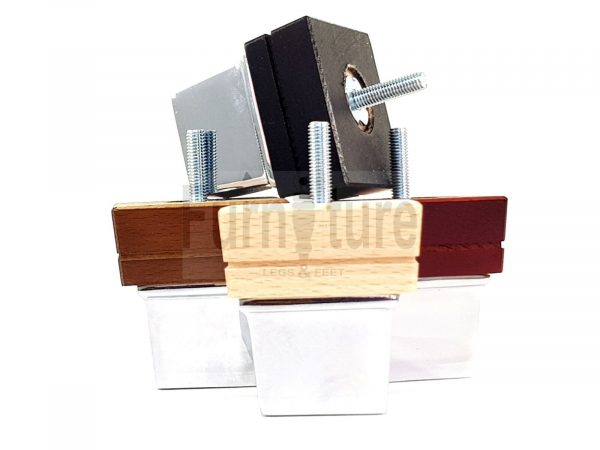 4x Wood Furniture Sofa Leg M8 Replacement Chair, Settee Feet & Slipper Cup 75mm - Image 5