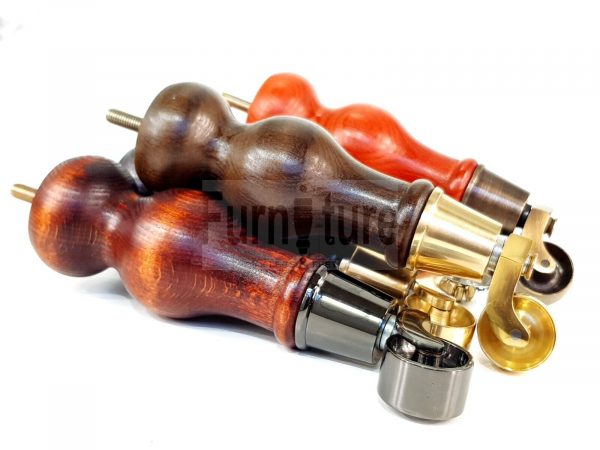 4x Wood Furniture Sofa Legs M8 Replacement Chair Feet With Castors 195mm High - Image 10