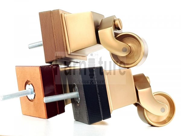 4x Wood Furniture Sofa Legs M8 Replacement Chair, Settee Feet & Castors 117mm - Image 9