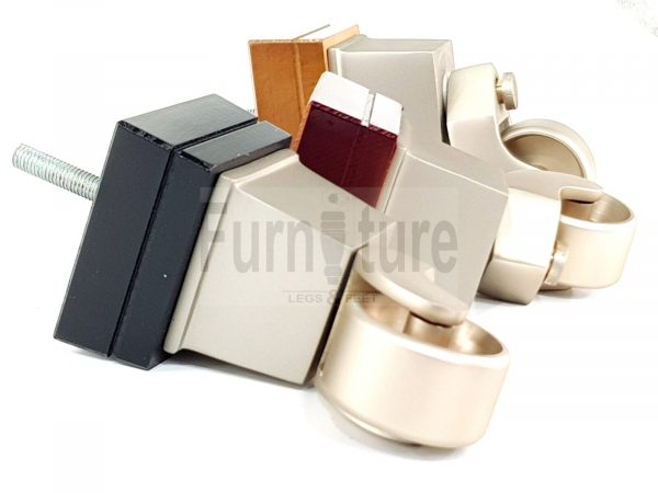 4x Wood Furniture Sofa Legs M8 Replacement Chair, Settee Feet & Castors 117mm - Image 6