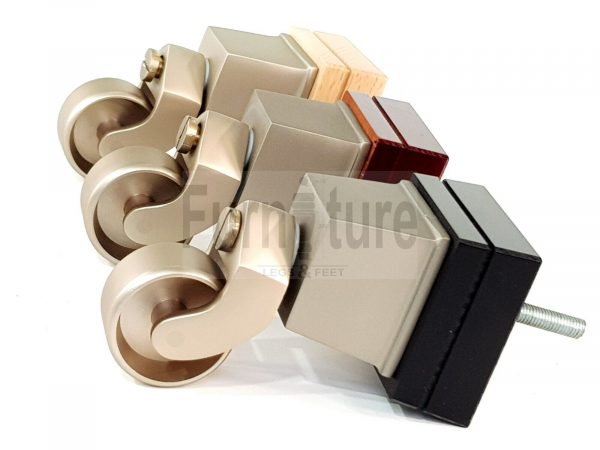 4x Wood Furniture Sofa Legs M8 Replacement Chair, Settee Feet & Castors 117mm - Image 9