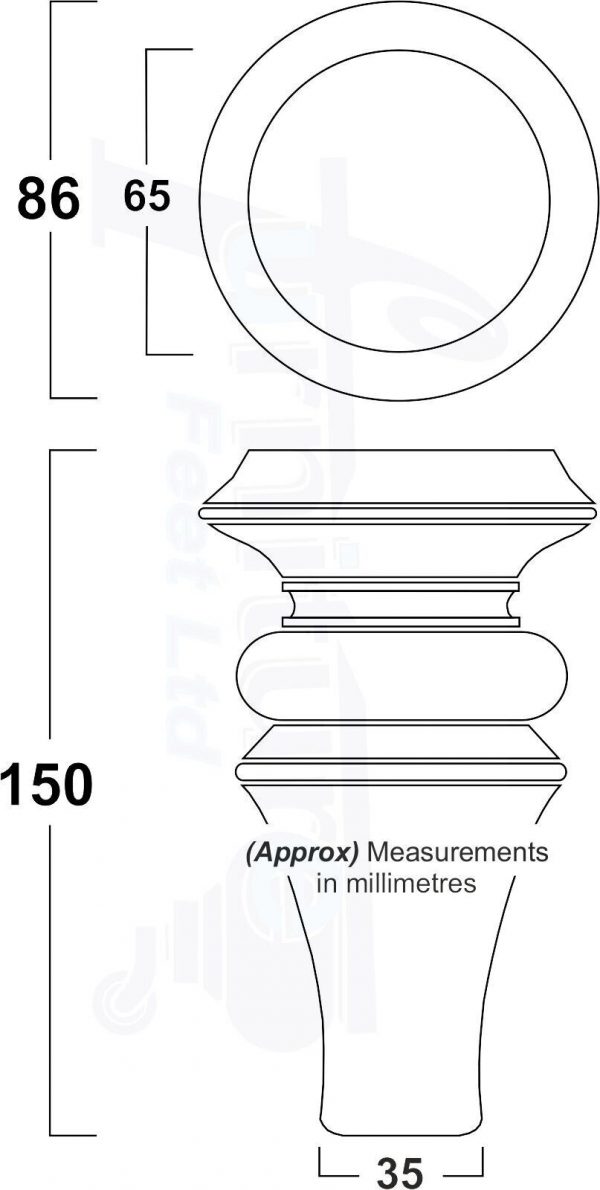 4x Wood Replacement Brown Furniture Sofa Legs M8 Settee Couch Chair Feet 150mm - Image 2