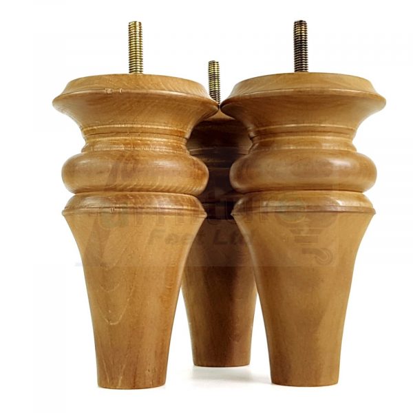 4x Wood Replacement Brown Furniture Sofa Legs M8 Settee Couch Chair Feet 150mm - Image 3