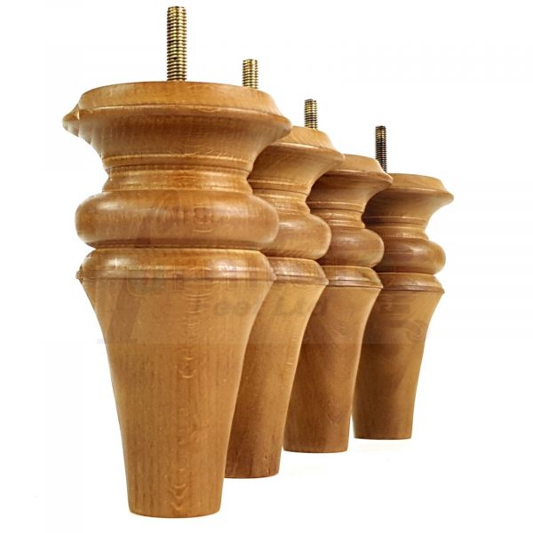 4x Wood Replacement Brown Furniture Sofa Legs M8 Settee Couch Chair Feet 150mm - Image 6